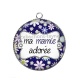 Pendentif Cabochon Argent - ma mamie adorée