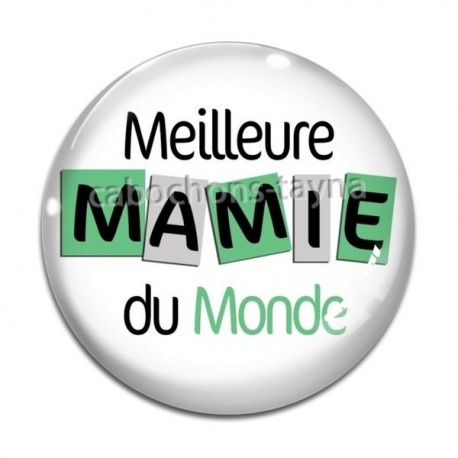 Cabochon Verre - meilleure mamie