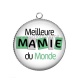 Pendentif Cabochon Argent - meilleure mamie