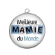 Pendentif Cabochon Argent - meilleure mamie
