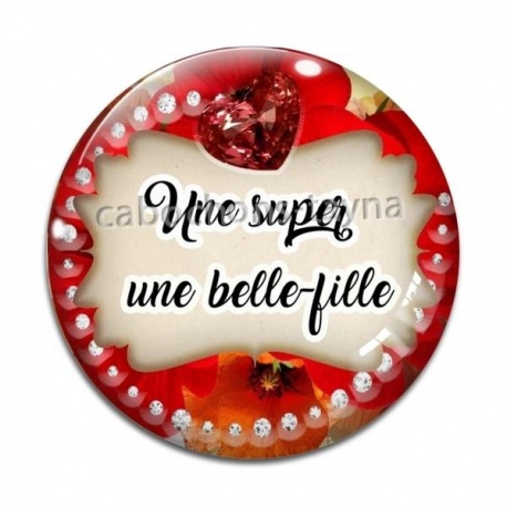 Cabochon Verre - une super belle fille