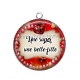 Pendentif Cabochon Argent - une super belle fille