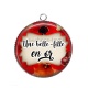 Pendentif Cabochon Argent - une belle fille en or