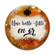 Cabochon Verre - une belle fille en or