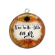 Pendentif Cabochon Argent - une belle fille en or
