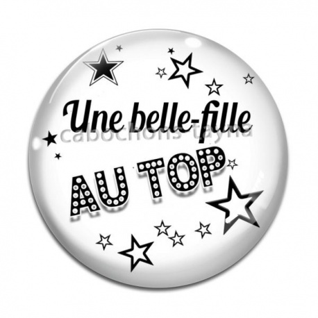 Cabochon Verre - une belle fille au top
