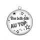 Pendentif Cabochon Argent - une belle fille au top