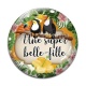 Cabochon Verre - une super belle fille
