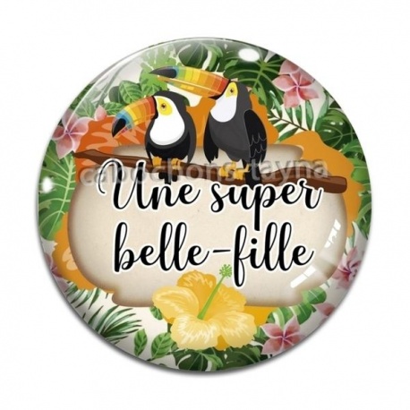 Cabochon Verre - une super belle fille