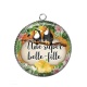 Pendentif Cabochon Argent - une super belle fille