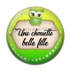 Cabochon Résine - chouette belle fille