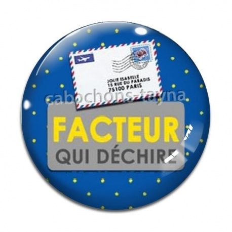 Cabochon Verre - facteur qui déchire