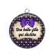 Pendentif Cabochon Argent - une belle fille qui déchire