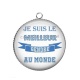 Pendentif Cabochon Argent - meilleur gendre du monde