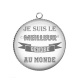 Pendentif Cabochon Argent - meilleur gendre du monde