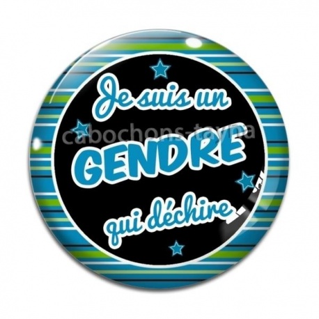 Cabochon Verre - je suis un gendre qui déchire