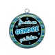Pendentif Cabochon Argent - je suis un gendre qui déchire