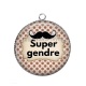 Pendentif Cabochon Argent - super gendre