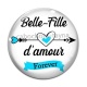 Cabochon Verre - belle fille d'amour forever