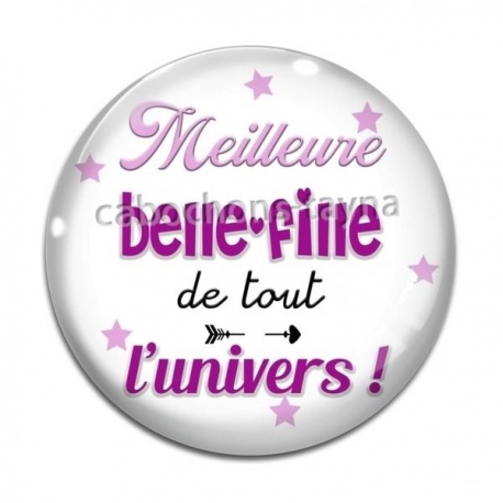 Cabochon Verre - meilleure belle fille de tout l'univers
