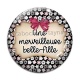 Cabochon Verre - une merveilleuse belle fille