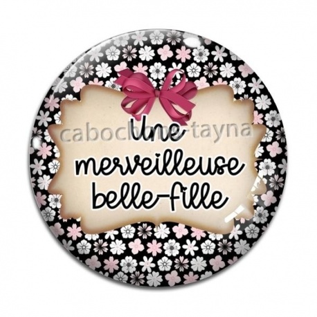 Cabochon Verre - une merveilleuse belle fille