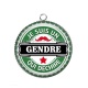 Pendentif Cabochon Argent - je suis un gendre qui déchire