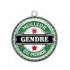 Pendentif Cabochon Argent - meilleur gendre du monde