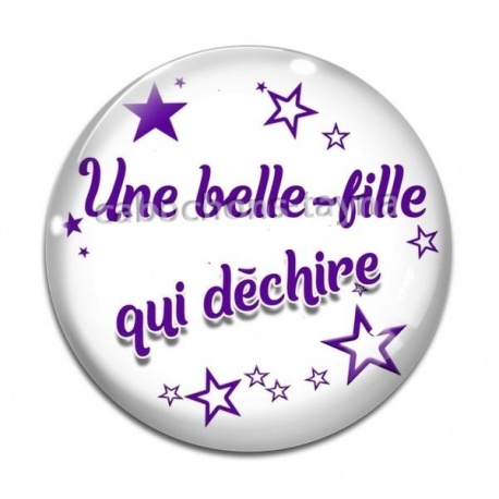 Cabochon Verre - une belle fille qui déchire