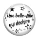 Cabochon Verre - belle fille qui déchire