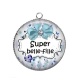 Pendentif Cabochon Argent - super belle fille