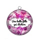 Pendentif Cabochon Argent - une belle fille qui déchire