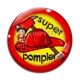 Cabochon Verre - super pompier
