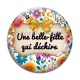 Cabochon Verre - une belle fille qui déchire