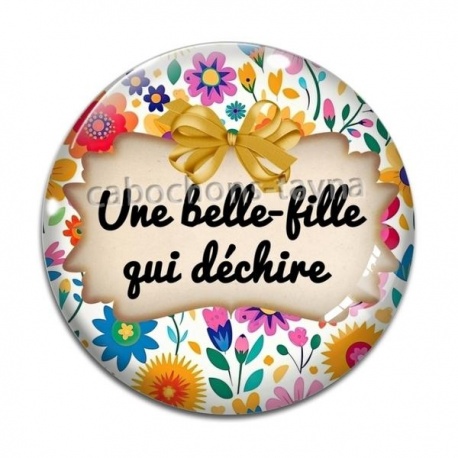Cabochon Verre - une belle fille qui déchire