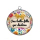 Pendentif Cabochon Argent - une belle fille qui déchire