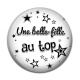 Cabochon Résine - une belle fille au top