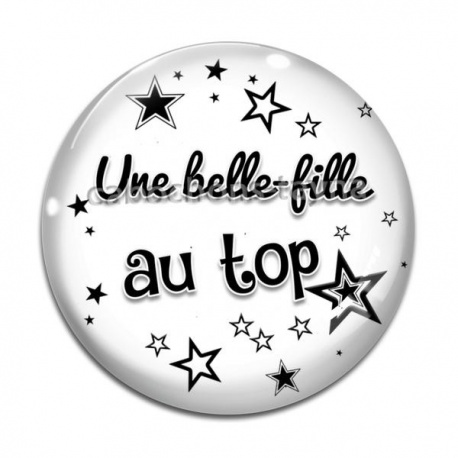 Cabochon Verre - une belle fille au top