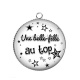 Pendentif Cabochon Argent - une belle fille au top
