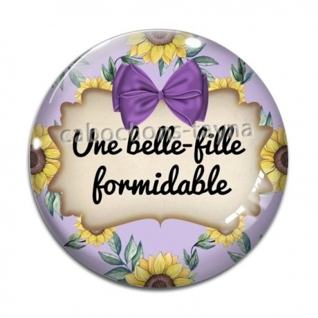 Cabochon Verre - une belle fille formidable