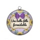 Pendentif Cabochon Argent - une belle fille formidable