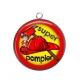 Pendentif Cabochon Argent - super pompier
