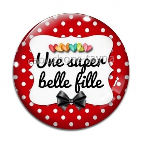 Cabochon Verre - une super belle fille