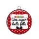 Pendentif Cabochon Argent - une super belle fille