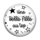 Cabochon Verre - une belle fille au top