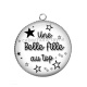 Pendentif Cabochon Argent - une belle fille au top