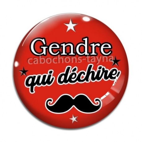 Cabochon Verre - gendre qui déchire