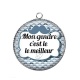 Pendentif Cabochon Argent - mon gendre c'est le meilleur