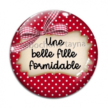 Cabochon Verre - une belle fille formidable