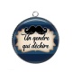 Pendentif Cabochon Argent - un gendre qui déchire